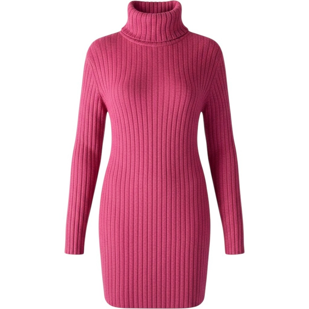 Abercrombie & Fitch Womens Red Ribbed Turtleneck Long Sleeve Sweater Dress Small